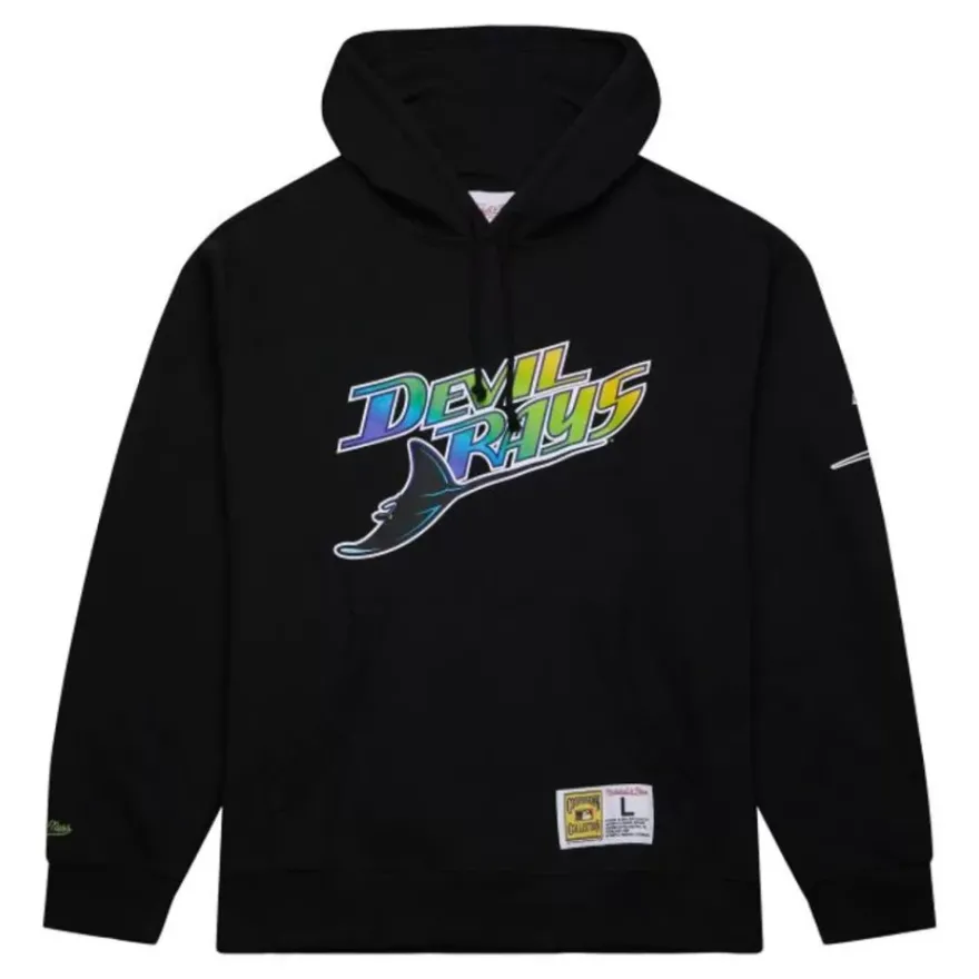 Mitchell & Ness Hoodies & Sweatshirts-Game Time Fleece Hoodie Vintage Logo Tampa Bay Rays