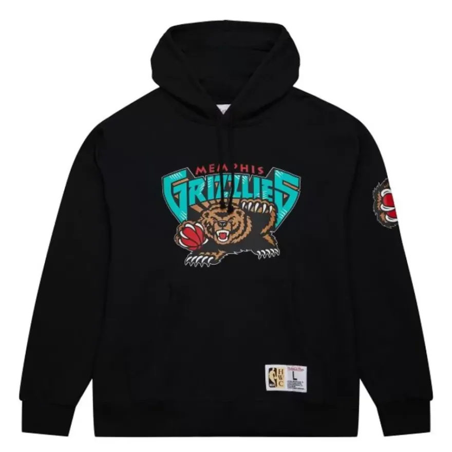 Mitchell & Ness Hoodies & Sweatshirts-Game Time Fleece Hoodie Vintage Logo Memphis Grizzlies