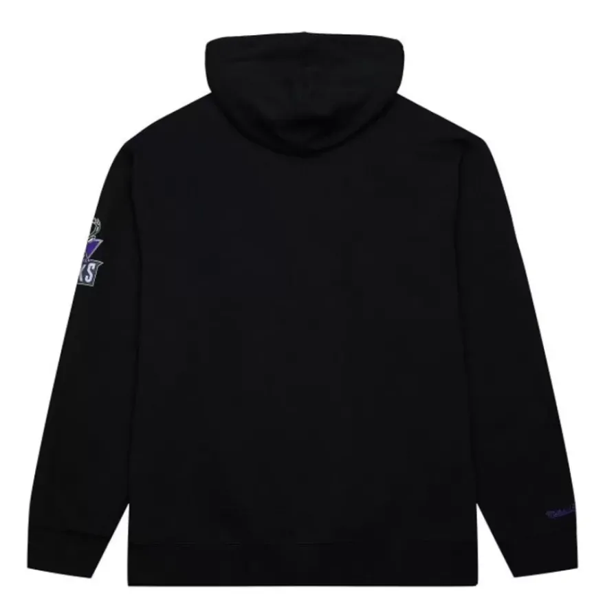 Mitchell & Ness Hoodies & Sweatshirts-Game Time Fleece Hoodie Vintage Logo Milwaukee Bucks