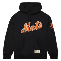 Mitchell & Ness Hoodies & Sweatshirts-Game Time Fleece Hoodie Vintage Logo New York Mets
