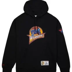 Mitchell & Ness Hoodies & Sweatshirts-Game Time Fleece Hoodie Vintage Logo Golden State Warriors