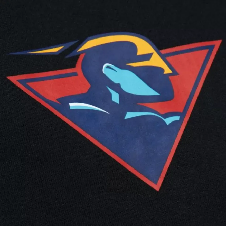 Mitchell & Ness Hoodies & Sweatshirts-Game Time Fleece Hoodie Vintage Logo Golden State Warriors