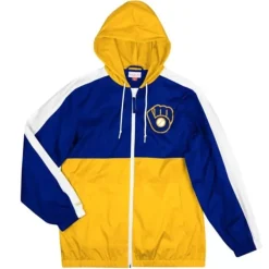 Mitchell & Ness Jackets & Outerwear-Gameday Lightweight Windbreaker Milwaukee Brewers