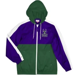 Mitchell & Ness Jackets & Outerwear-Gameday Lightweight Windbreaker Milwaukee Bucks
