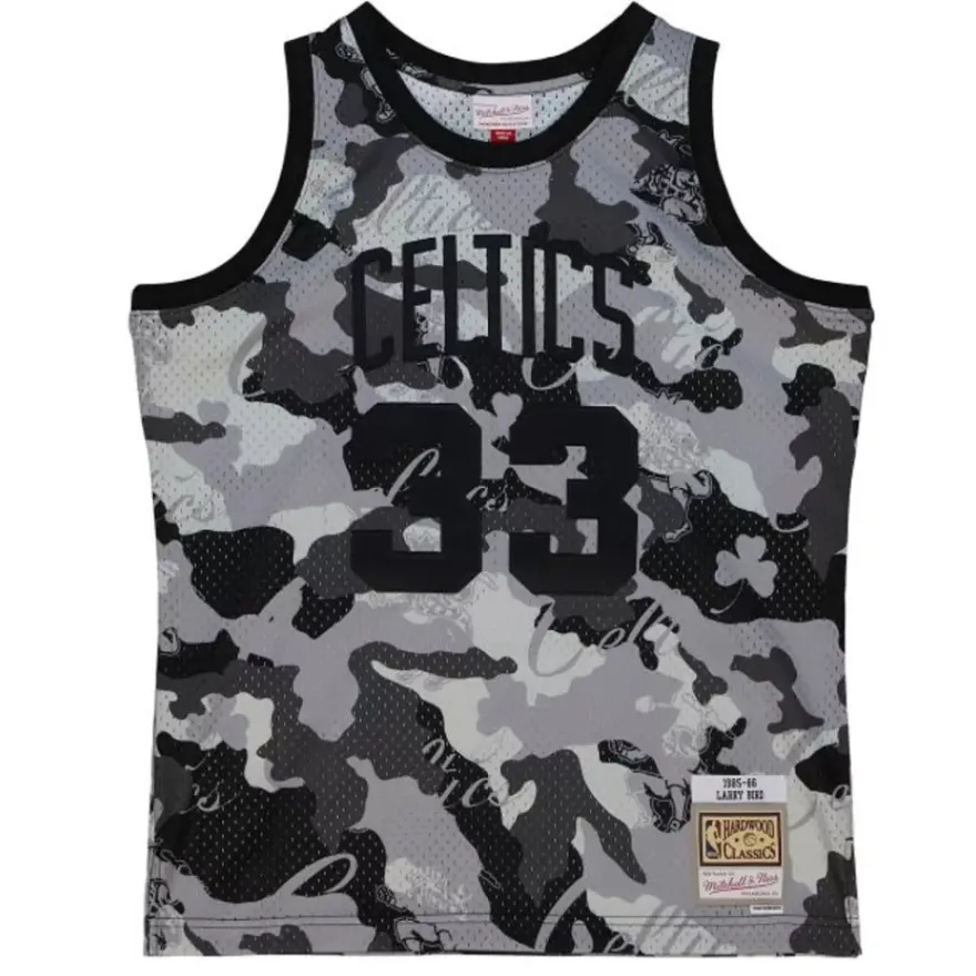Mitchell & Ness Nba Swingman-Ghost Black Camo Swingman Larry Bird Boston Celtics 1985-86 Jersey