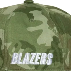 Mitchell & Ness Fitted-Ghost Camo Stretch Fitted Hwc Trail Portland Trail Blazers