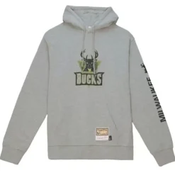Mitchell & Ness Hoodies & Sweatshirts-Ghost Green Camo Hoody Milwaukee Bucks