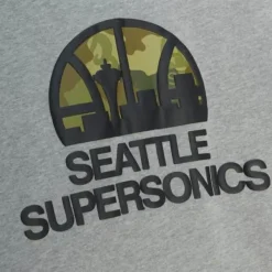Mitchell & Ness Hoodies & Sweatshirts-Ghost Green Camo Hoody Seattle Supersonics