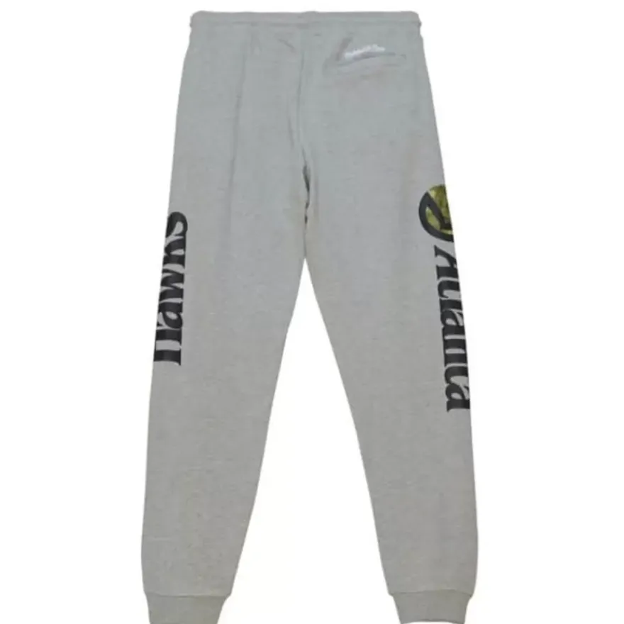 Mitchell & Ness Pants-Ghost Green Camo Sweatpant Atlanta Hawks