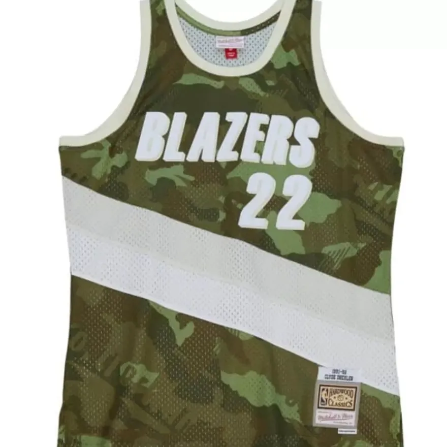 Mitchell & Ness Nba Swingman-Ghost Green Camo Swingman Clyde Drexler Portland Trail Blazers 1991-92 Jersey