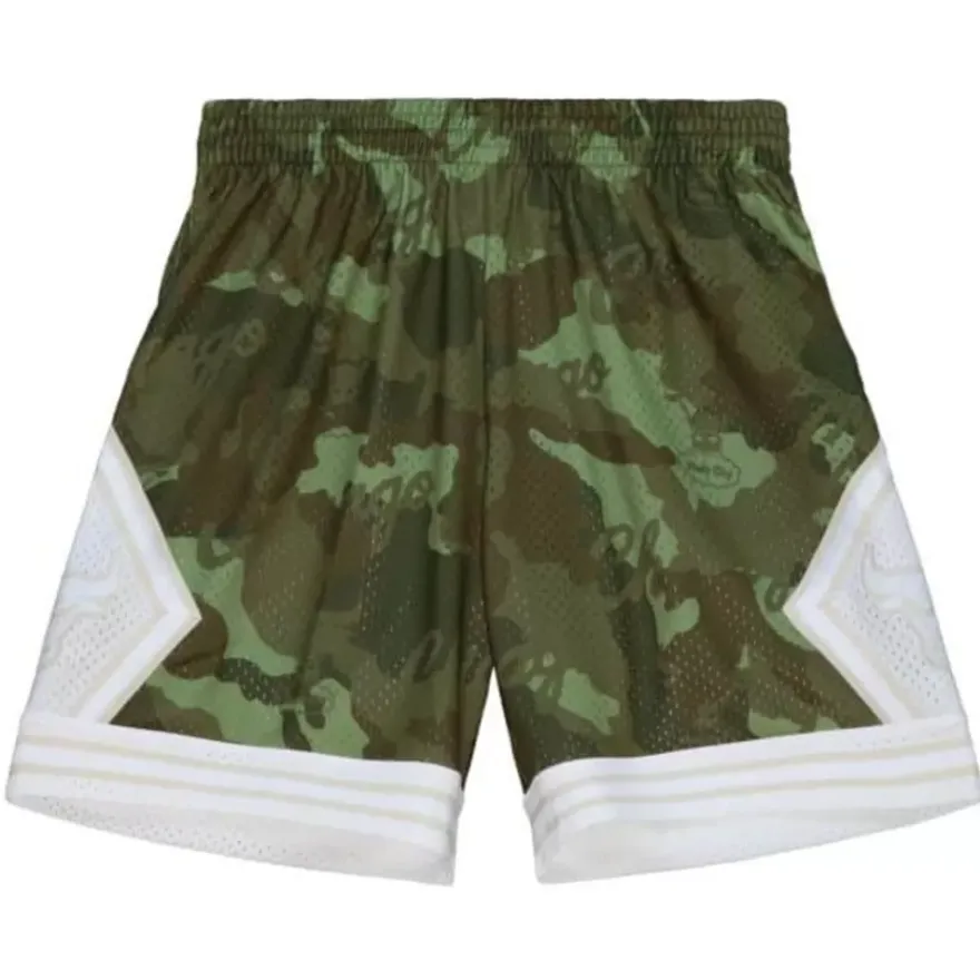 Mitchell & Ness Shorts-Ghost Green Camo Swingman Chicago Bulls 1997-98 Shorts