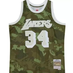Mitchell & Ness Nba Swingman-Ghost Green Camo Swingman Shaquille O'Neal Los Angeles Lakers 1996-97 Jersey