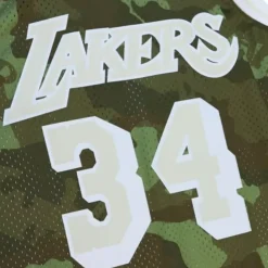 Mitchell & Ness Nba Swingman-Ghost Green Camo Swingman Shaquille O'Neal Los Angeles Lakers 1996-97 Jersey