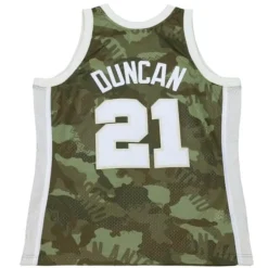 Mitchell & Ness Nba Swingman-Ghost Green Camo Swingman Tim Duncan San Antonio Spurs 1998-99 Jersey