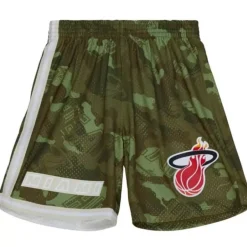 Mitchell & Ness Shorts-Ghost Green Camo Swingman Miami Heat 1996-97 Shorts
