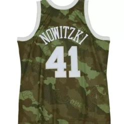 Mitchell & Ness Nba Swingman-Ghost Green Camo Swingman Dirk Nowitzki Dallas Mavericks 1998-99 Jersey