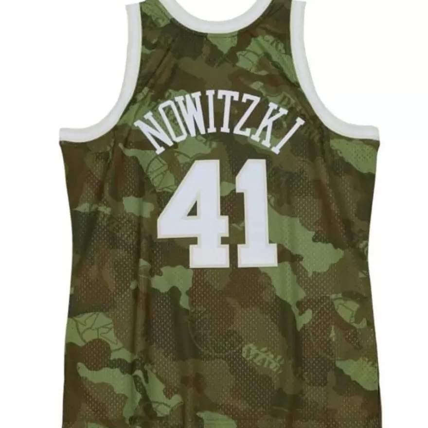 Mitchell & Ness Nba Swingman-Ghost Green Camo Swingman Dirk Nowitzki Dallas Mavericks 1998-99 Jersey