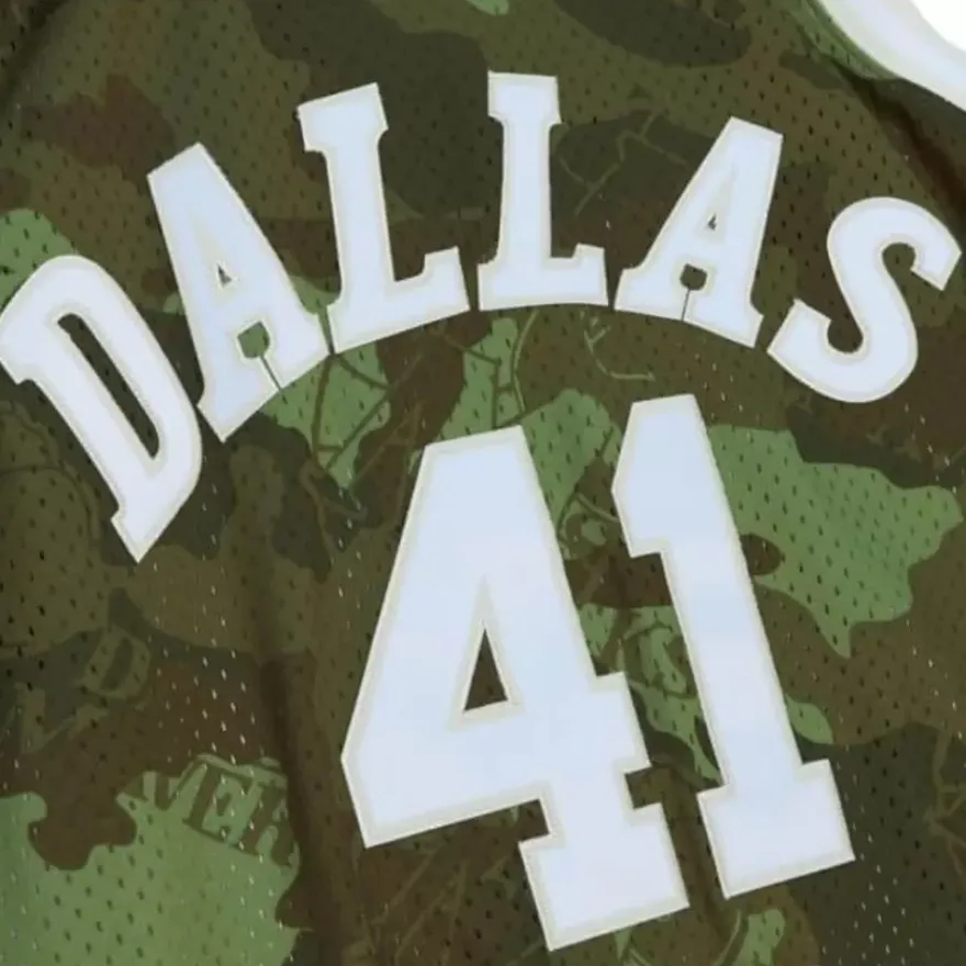 Mitchell & Ness Nba Swingman-Ghost Green Camo Swingman Dirk Nowitzki Dallas Mavericks 1998-99 Jersey