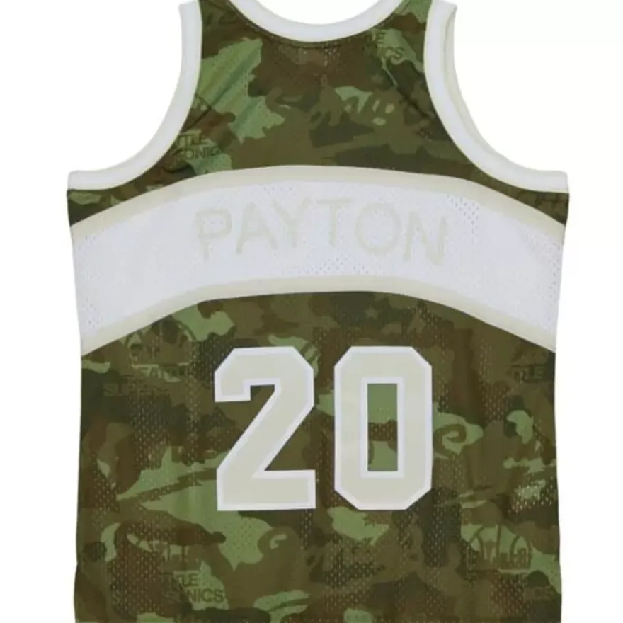 Mitchell & Ness Nba Swingman-Ghost Green Camo Swingman Gary Payton Seattle Supersonics 1984-85 Jersey