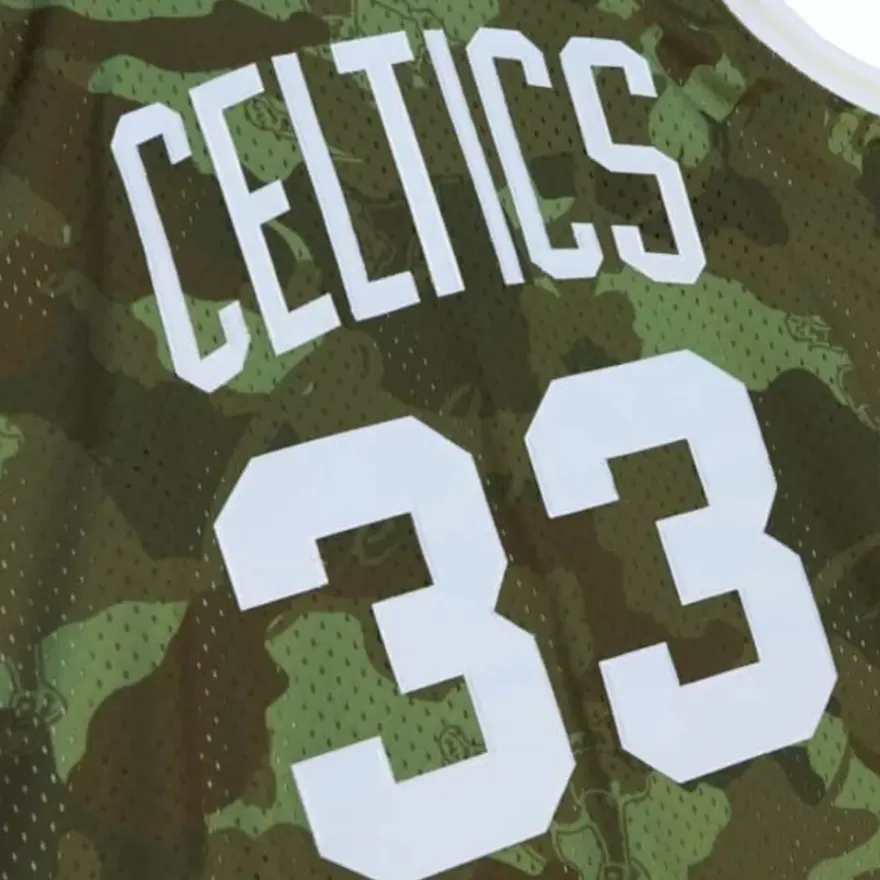 Mitchell & Ness Nba Swingman-Ghost Green Camo Swingman Larry Bird Boston Celtics 1985-86 Jersey