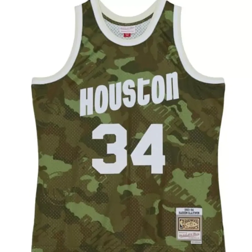 Mitchell & Ness Nba Swingman-Ghost Green Camo Swingman Hakeem Olajuwon Houston Rockets 1993-94 Jersey