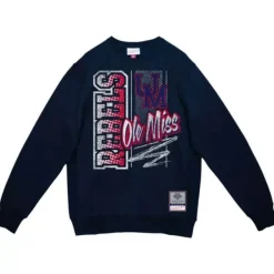 Mitchell & Ness Hoodies & Sweatshirts-Halftime Script Crew University Of Mississippi