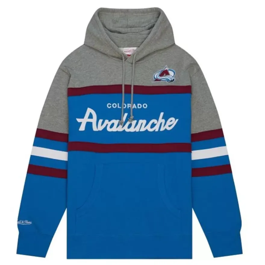 Mitchell & Ness Hoodies & Sweatshirts-Head Coach Hoodie Colorado Avalanche