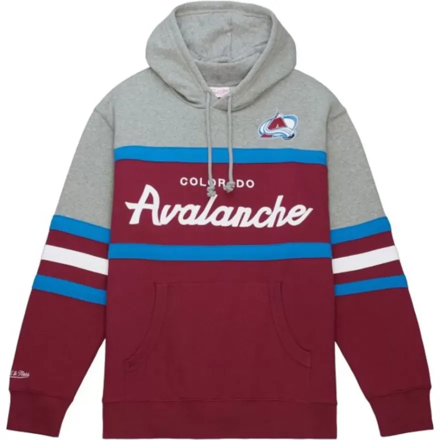 Mitchell & Ness Hoodies & Sweatshirts-Head Coach Hoodie Colorado Avalanche