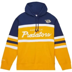 Mitchell & Ness Hoodies & Sweatshirts-Head Coach Hoodie Nashville Predators