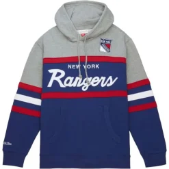 Mitchell & Ness Hoodies & Sweatshirts-Head Coach Hoodie New York Rangers