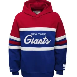Mitchell & Ness Big Kids-Head Coach Hoody New York Giants