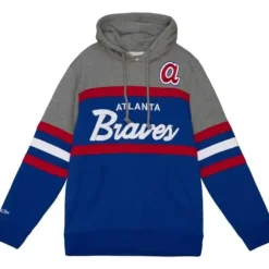 Mitchell & Ness Hoodies & Sweatshirts-Headcoach Hoody Atlanta Braves