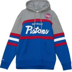 Mitchell & Ness Hoodies & Sweatshirts-Headcoach Hoody Detroit Pistons