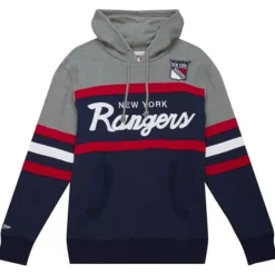 Mitchell & Ness Hoodies & Sweatshirts-Headcoach Hoody New York Rangers