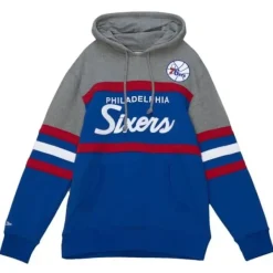 Mitchell & Ness Hoodies & Sweatshirts-Headcoach Hoody Philadelphia 76Ers