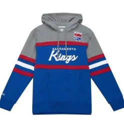 Mitchell & Ness Hoodies & Sweatshirts-Headcoach Hoody Sacramento Kings