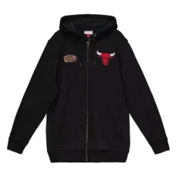 Mitchell & Ness Hoodies & Sweatshirts-Heavyweight Fleece Full Zip Hoodie Chicago Bulls