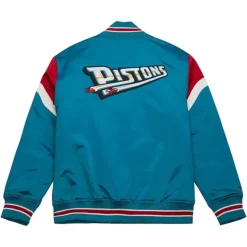 Mitchell & Ness Jackets & Outerwear-Heavyweight Satin Jacket Detroit Pistons