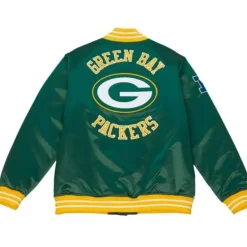 Mitchell & Ness Jackets & Outerwear-Heavyweight Satin Jacket Green Bay Packers
