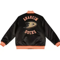 Mitchell & Ness Jackets & Outerwear-Heavyweight Satin Jacket Update Anaheim Ducks