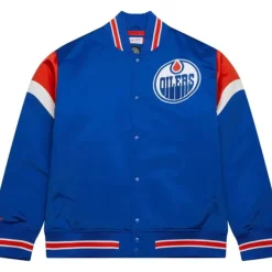 Mitchell & Ness Jackets & Outerwear-Heavyweight Satin Jacket Edmonton Oilers