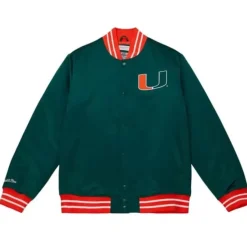Mitchell & Ness Jackets & Outerwear-Heavyweight Satin Jacket University Of Miami