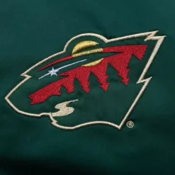 Mitchell & Ness Jackets & Outerwear-Heavyweight Satin Jacket Minnesota Wild