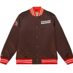 Mitchell & Ness Jackets & Outerwear-Heavyweight Satin Jacket Cleveland Browns