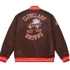 Mitchell & Ness Jackets & Outerwear-Heavyweight Satin Jacket Cleveland Browns