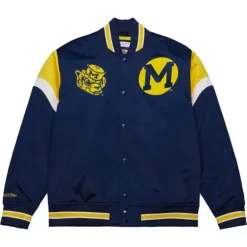 Mitchell & Ness Jackets & Outerwear-Heavyweight Satin Jacket University Of Michigan