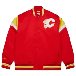 Mitchell & Ness Jackets & Outerwear-Heavyweight Satin Jacket Calgary Flames
