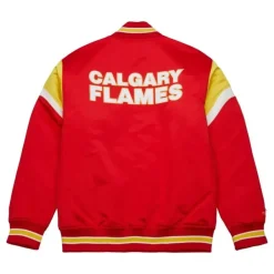 Mitchell & Ness Jackets & Outerwear-Heavyweight Satin Jacket Calgary Flames