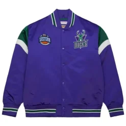 Mitchell & Ness Jackets & Outerwear-Heavyweight Satin Jacket Milwaukee Bucks