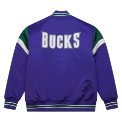 Mitchell & Ness Jackets & Outerwear-Heavyweight Satin Jacket Milwaukee Bucks